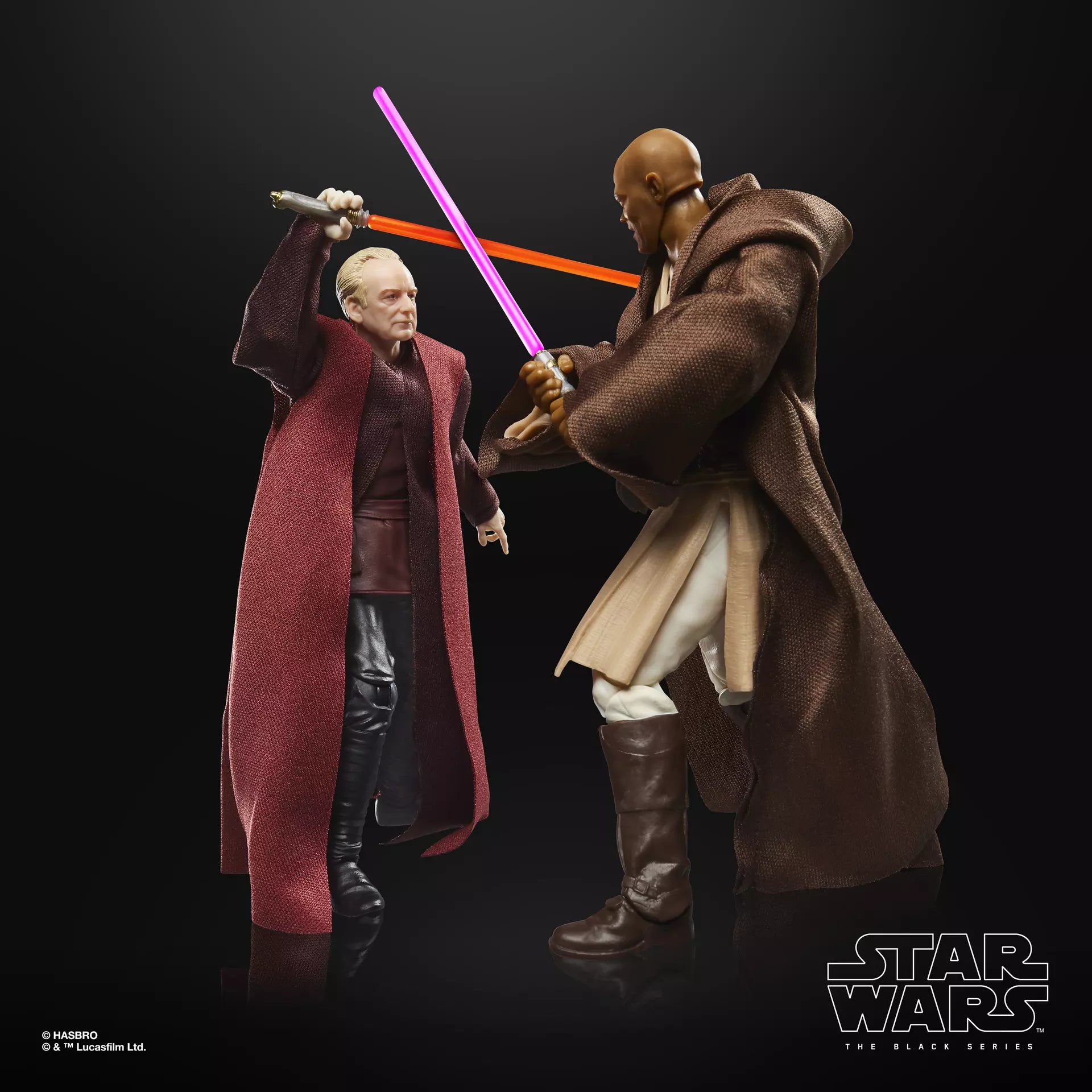 Star Wars The Black Series Mace Windu and Darth Sidious