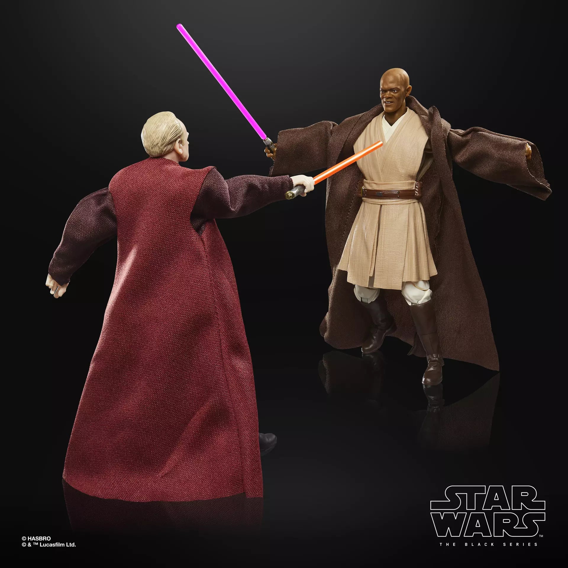 Star Wars The Black Series Mace Windu and Darth Sidious