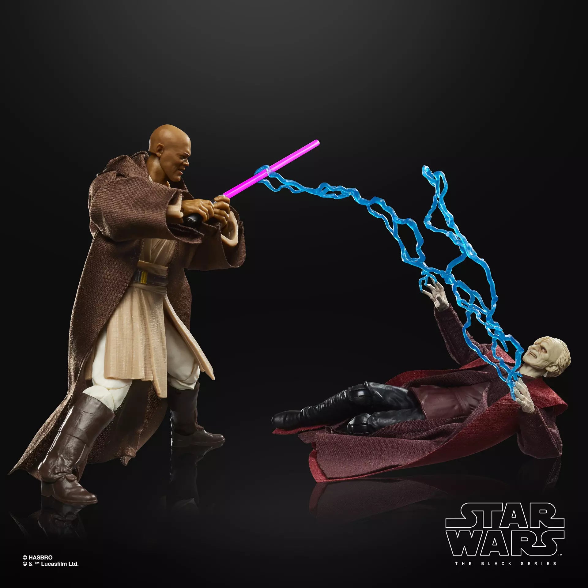 Star Wars The Black Series Mace Windu and Darth Sidious