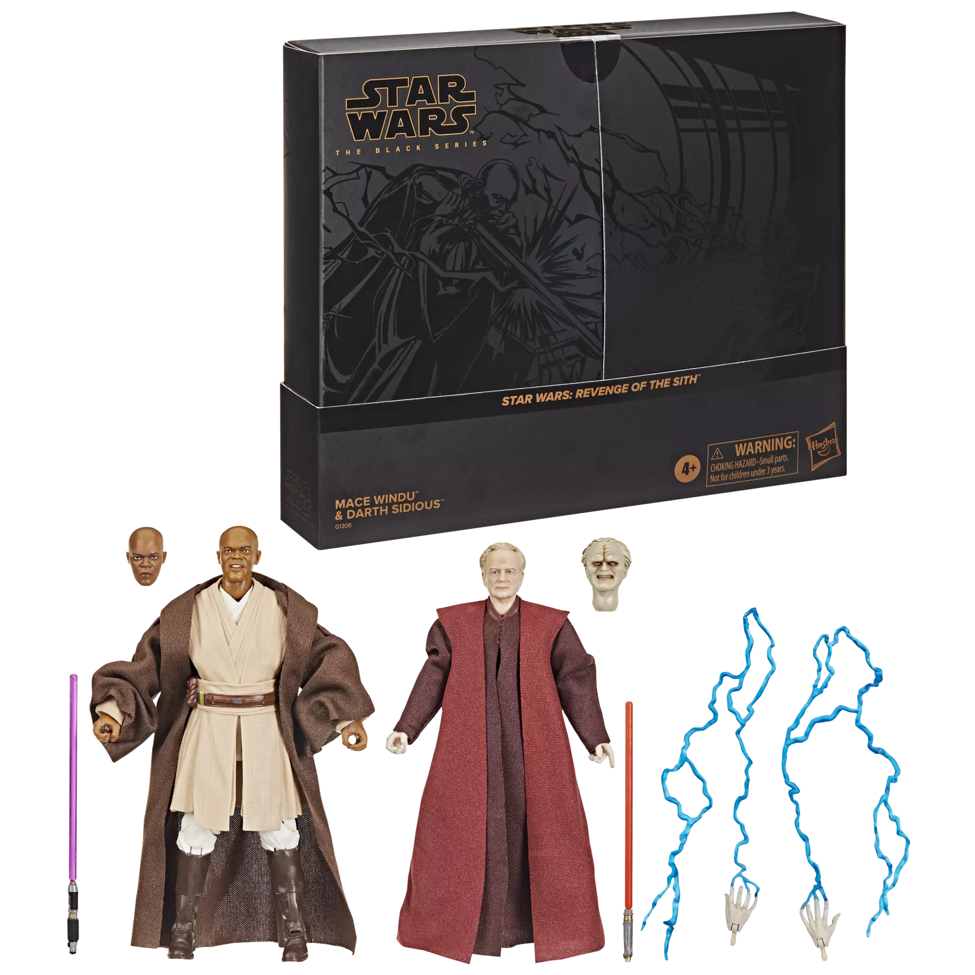 Star Wars The Black Series Mace Windu and Darth Sidious