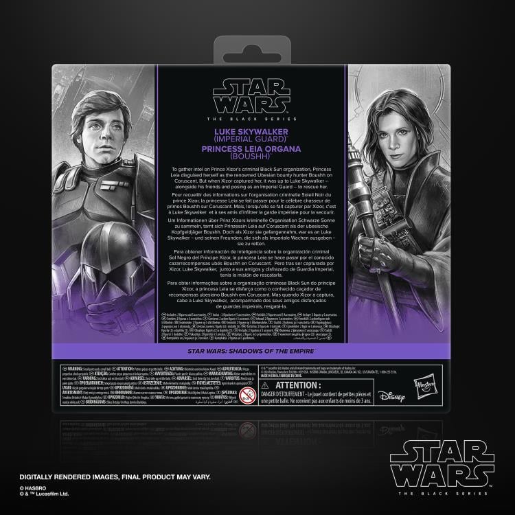 Star Wars Black Series Luke Skywalker (Imperial Guard) and Princess Leia Organa (Boushh) (Shadows of the Empire 2-Pack)